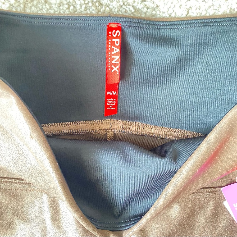 SPANX Shimmering Tan Leggings New Sz.M - Picture 4 of 6